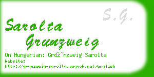 sarolta grunzweig business card